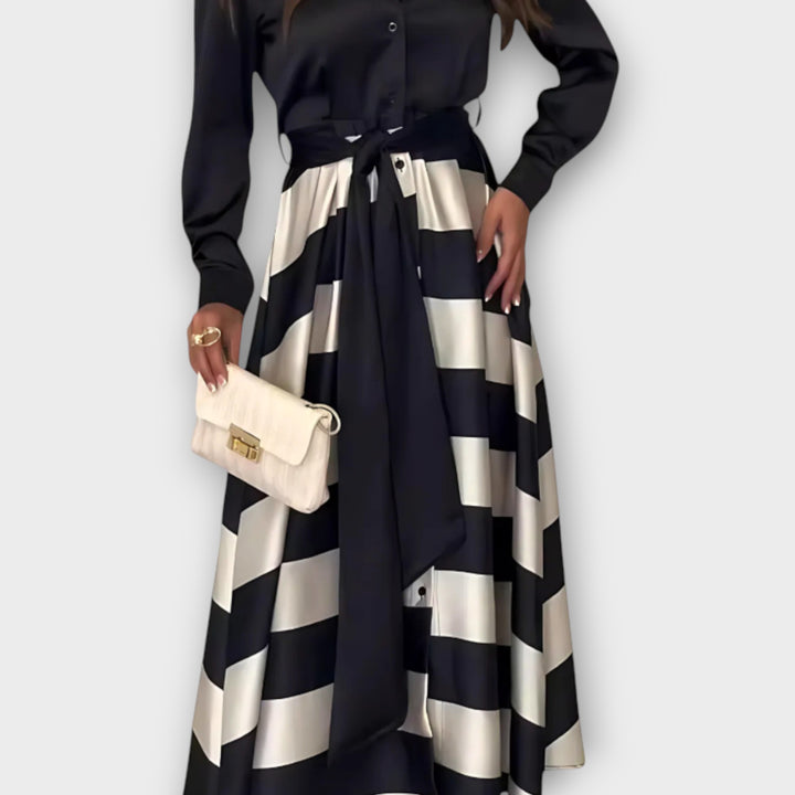 Timeless Elegance Tie-Waist Midi Dress