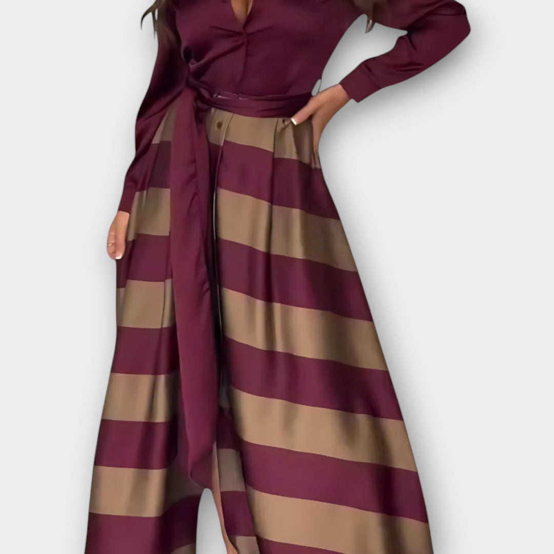 Timeless Elegance Tie-Waist Midi Dress