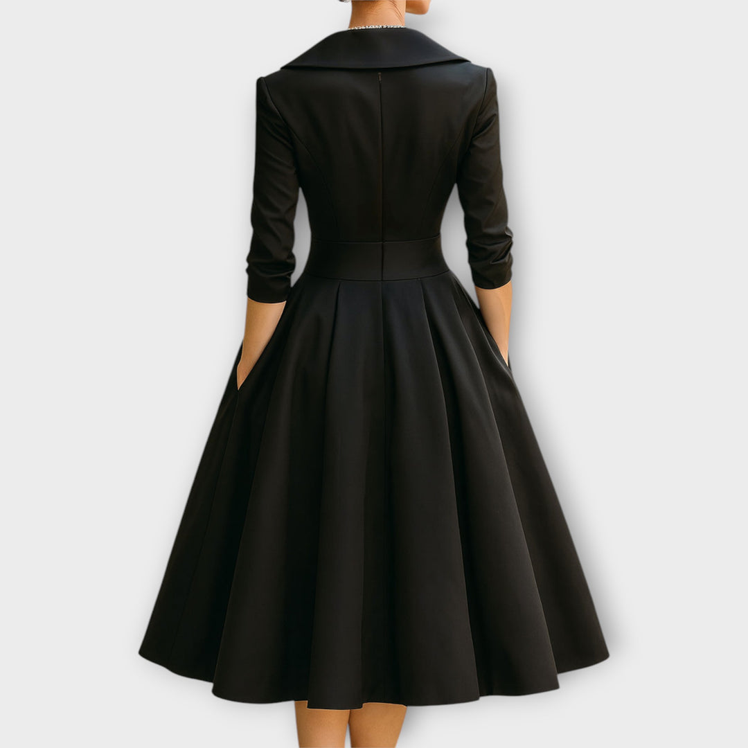Lina Midi Dress in Satin