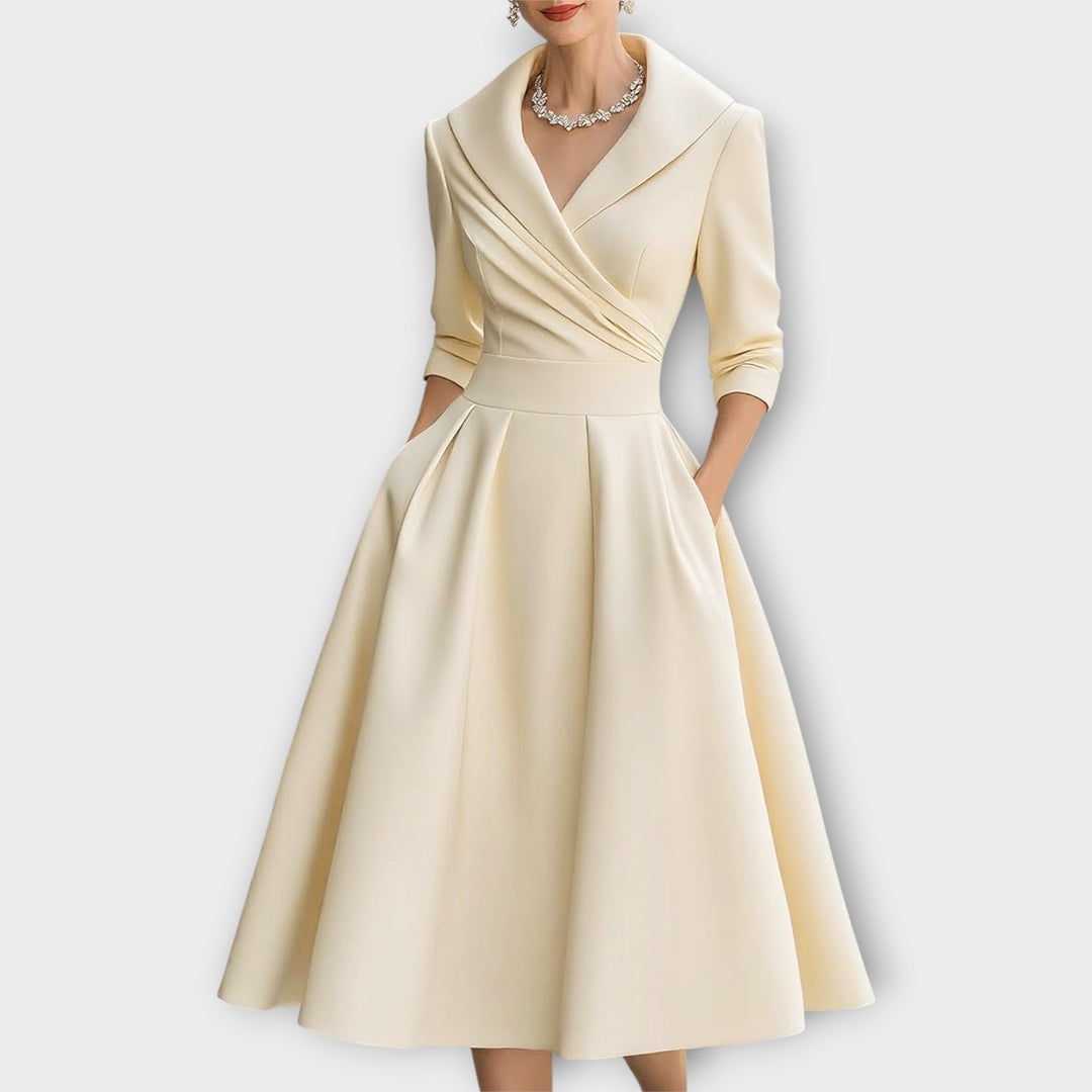 Lina Midi Dress in Satin