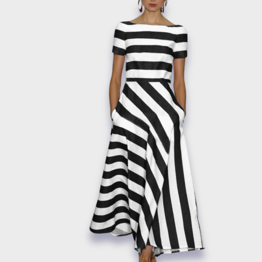 Handmade Striped Long Dress