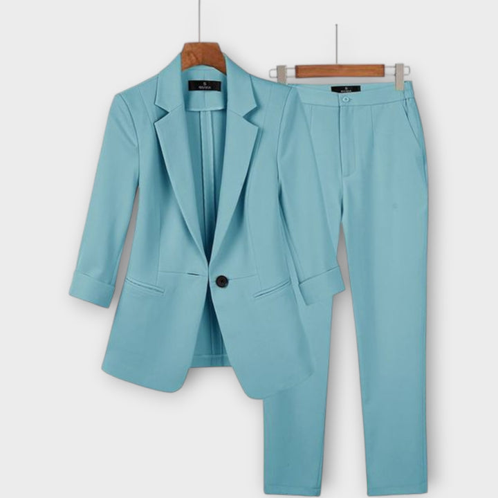 Polished Comfort Tailored Blazer & Pants Set