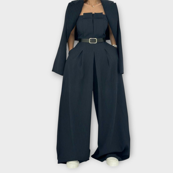 Sophisticated Ease Wide-Leg Pantsuit Set