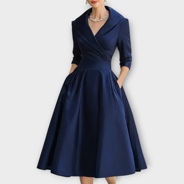 Lina Midi Dress in Satin