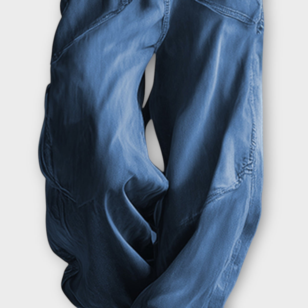 Hooded Blue Denim Jumpsuit