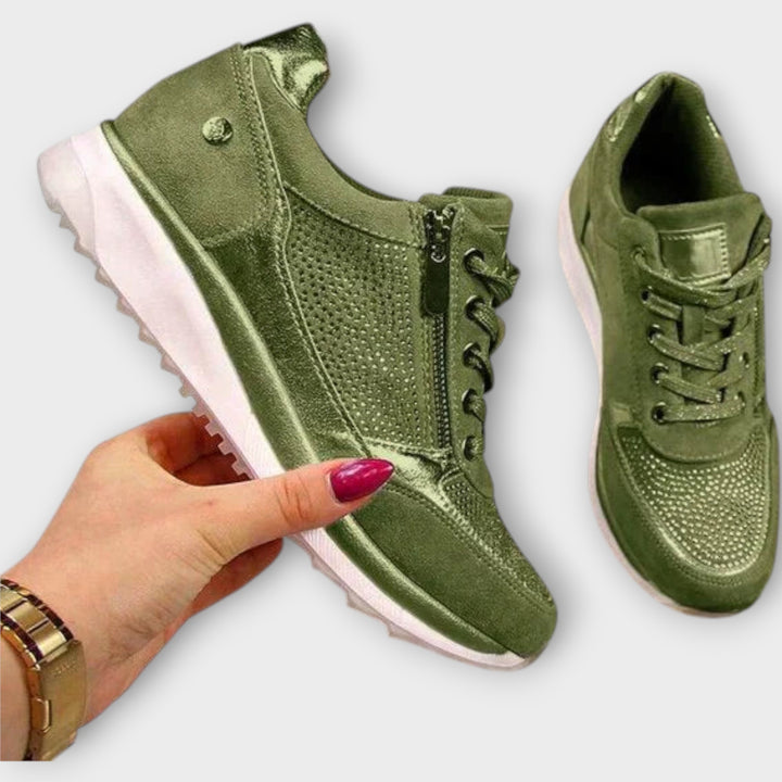 Sporty Chic Lace-Up Sneakers