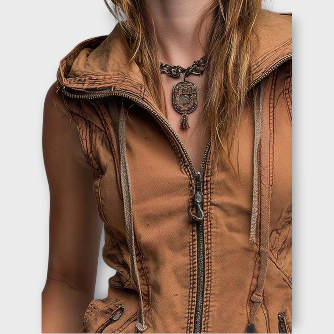 Vintage Utility Zip Vest