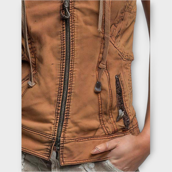Vintage Utility Zip Vest