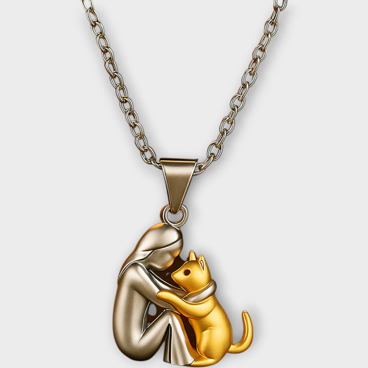 Heartfelt Bond Hug Pendant Necklace