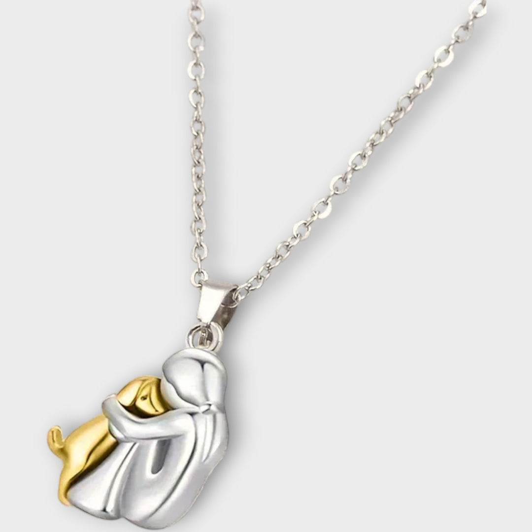 Heartfelt Bond Hug Pendant Necklace