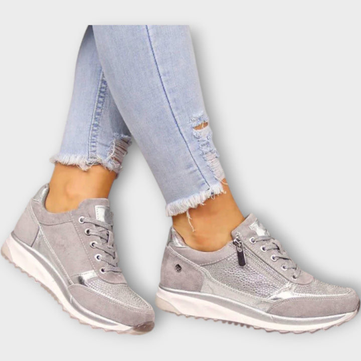 Sporty Chic Lace-Up Sneakers