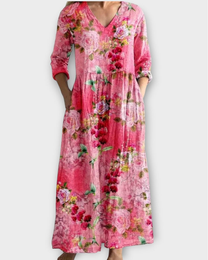 Vintage Floral Maxi Dress
