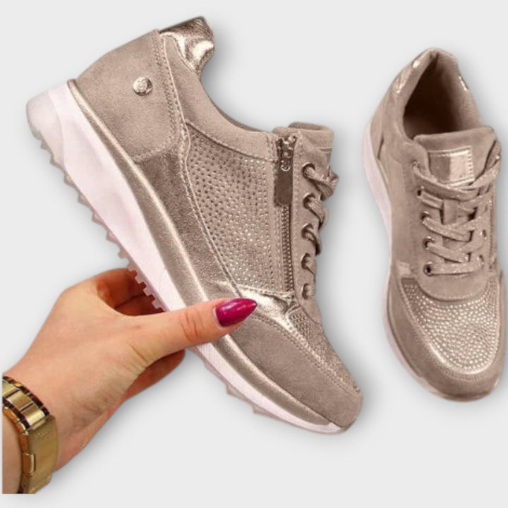 Sporty Chic Lace-Up Sneakers