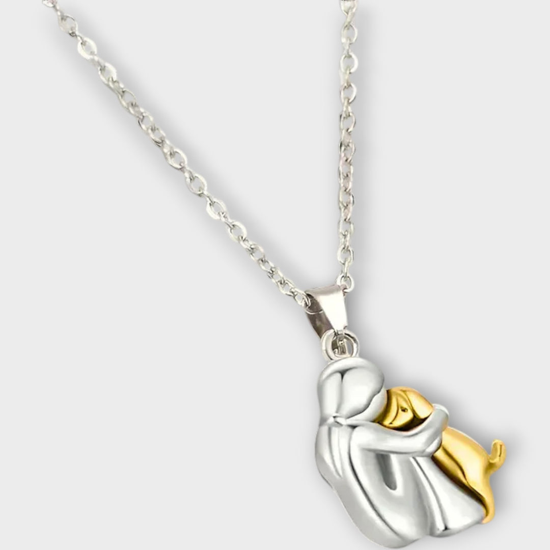 Heartfelt Bond Hug Pendant Necklace