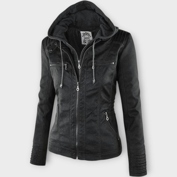 Zip-Front Hooded Jacket with Sleek Detailing