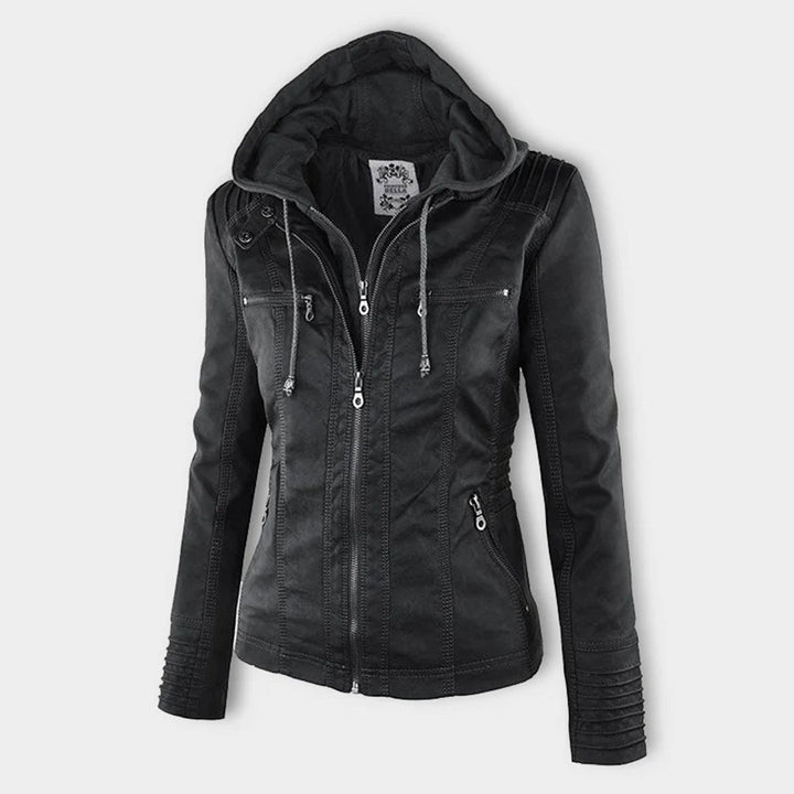Zip-Front Hooded Jacket with Sleek Detailing