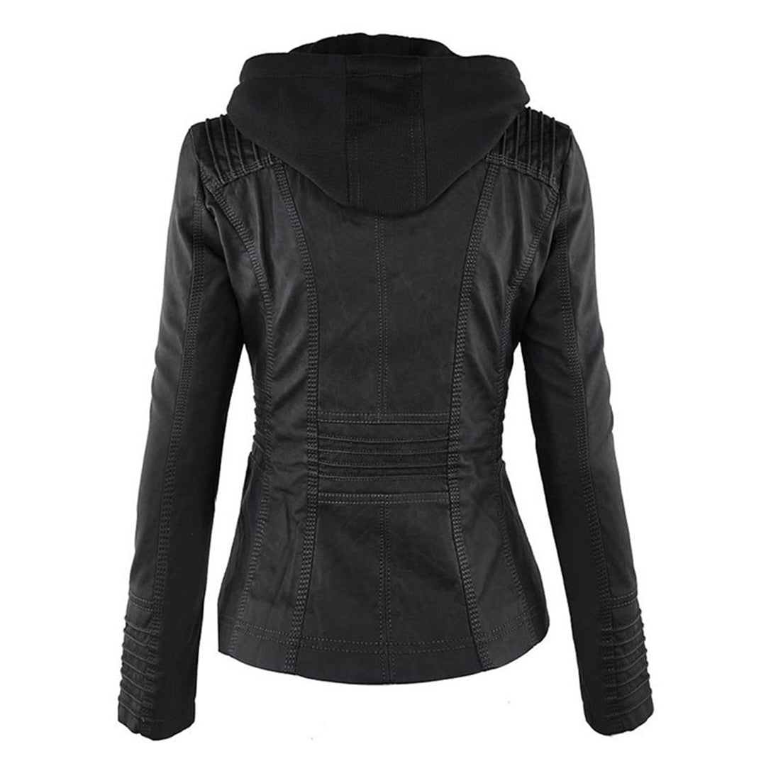 Zip-Front Hooded Jacket with Sleek Detailing