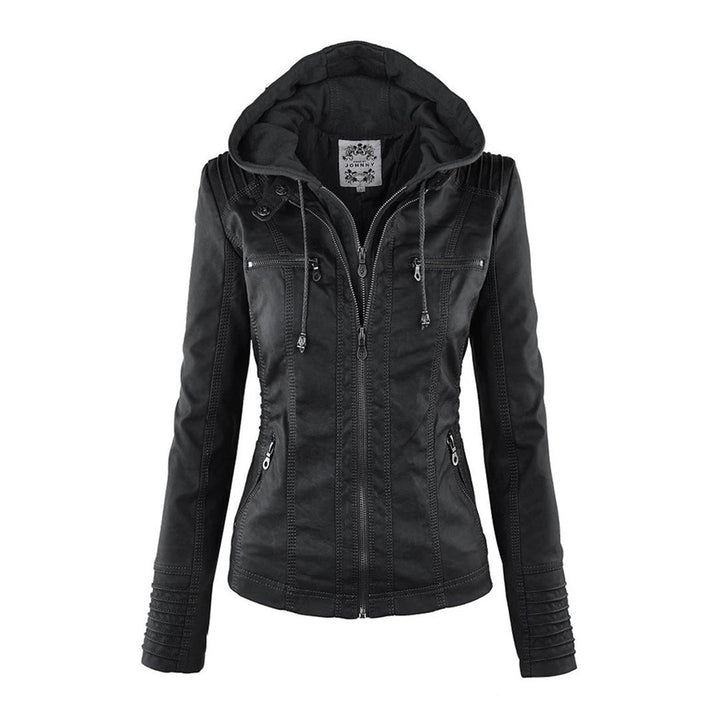 Zip-Front Hooded Jacket with Sleek Detailing