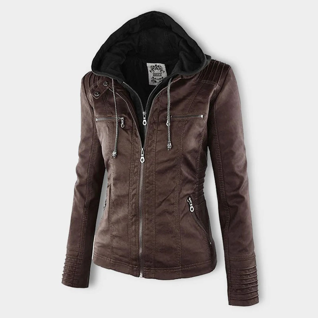 Zip-Front Hooded Jacket with Sleek Detailing