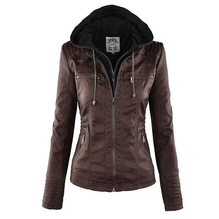 Zip-Front Hooded Jacket with Sleek Detailing