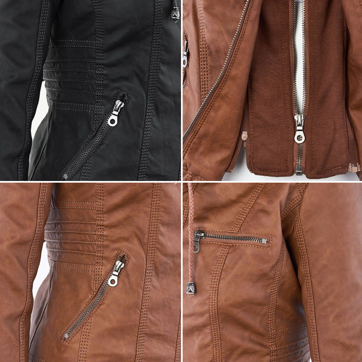 Zip-Front Hooded Jacket with Sleek Detailing