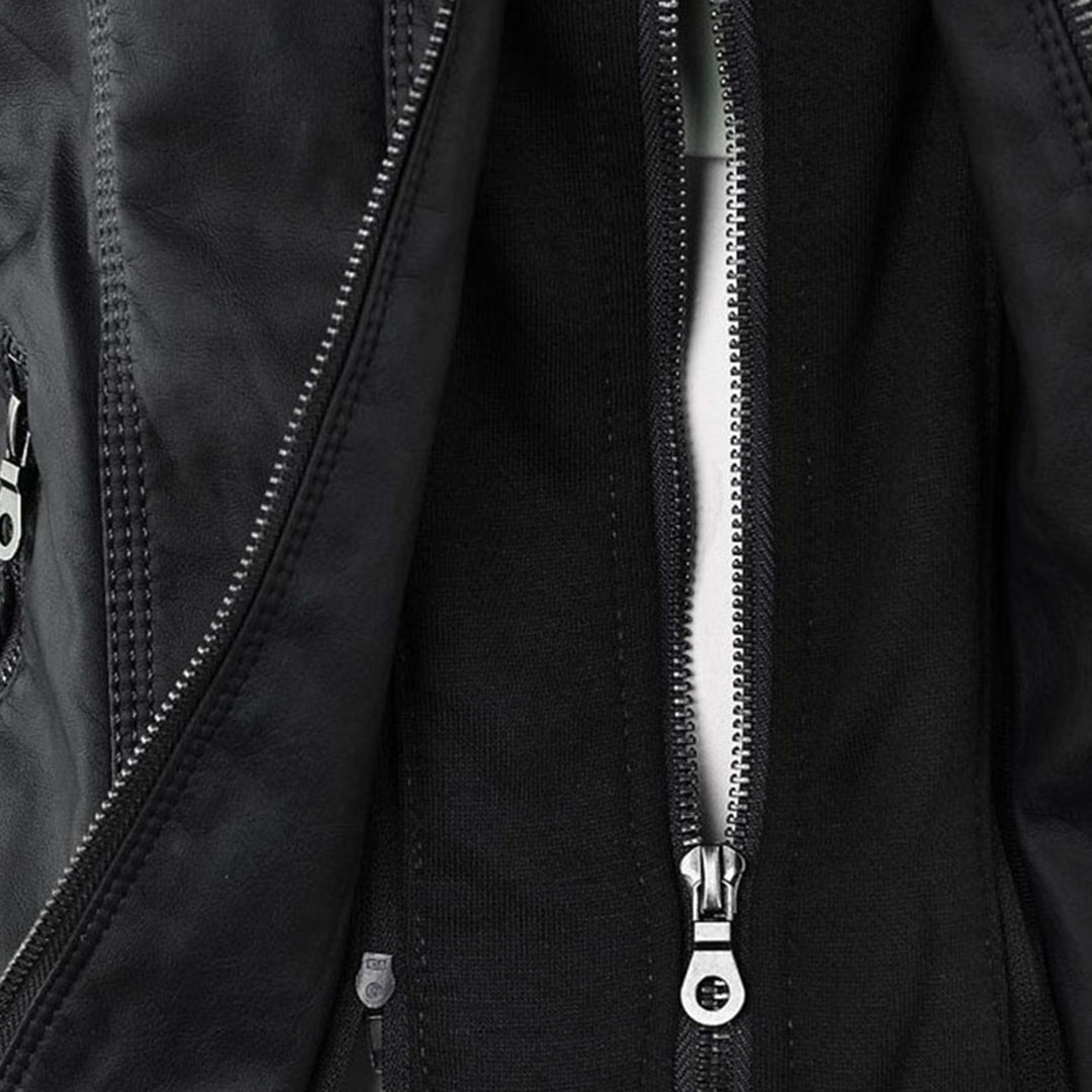 Zip-Front Hooded Jacket with Sleek Detailing