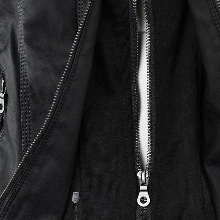 Zip-Front Hooded Jacket with Sleek Detailing