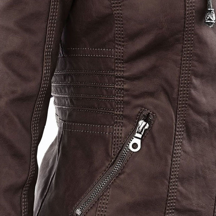 Zip-Front Hooded Jacket with Sleek Detailing