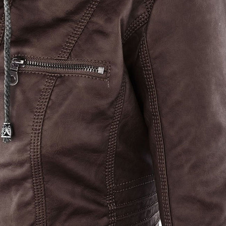 Zip-Front Hooded Jacket with Sleek Detailing