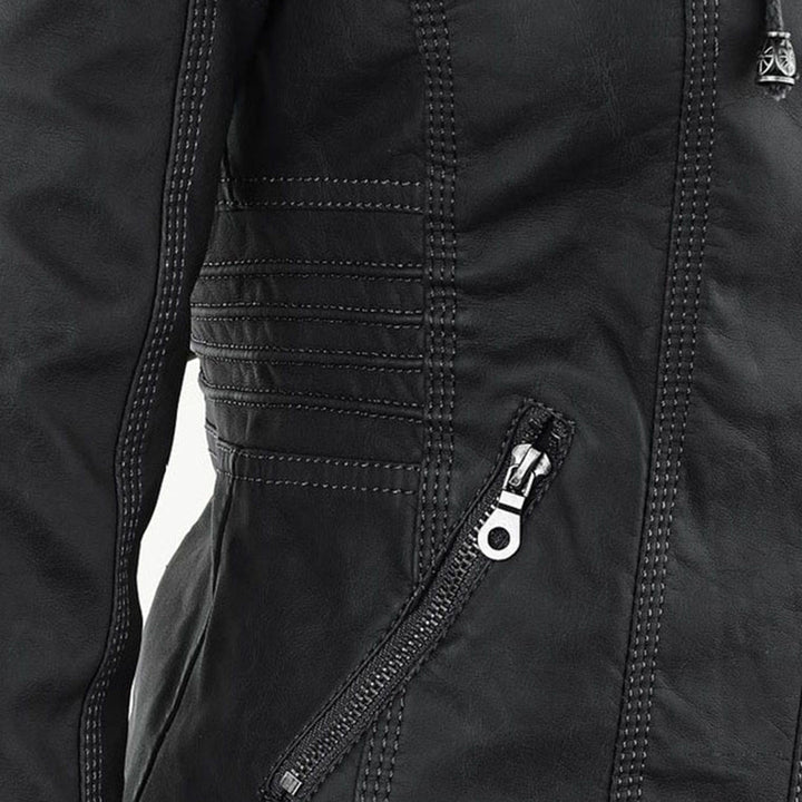 Zip-Front Hooded Jacket with Sleek Detailing