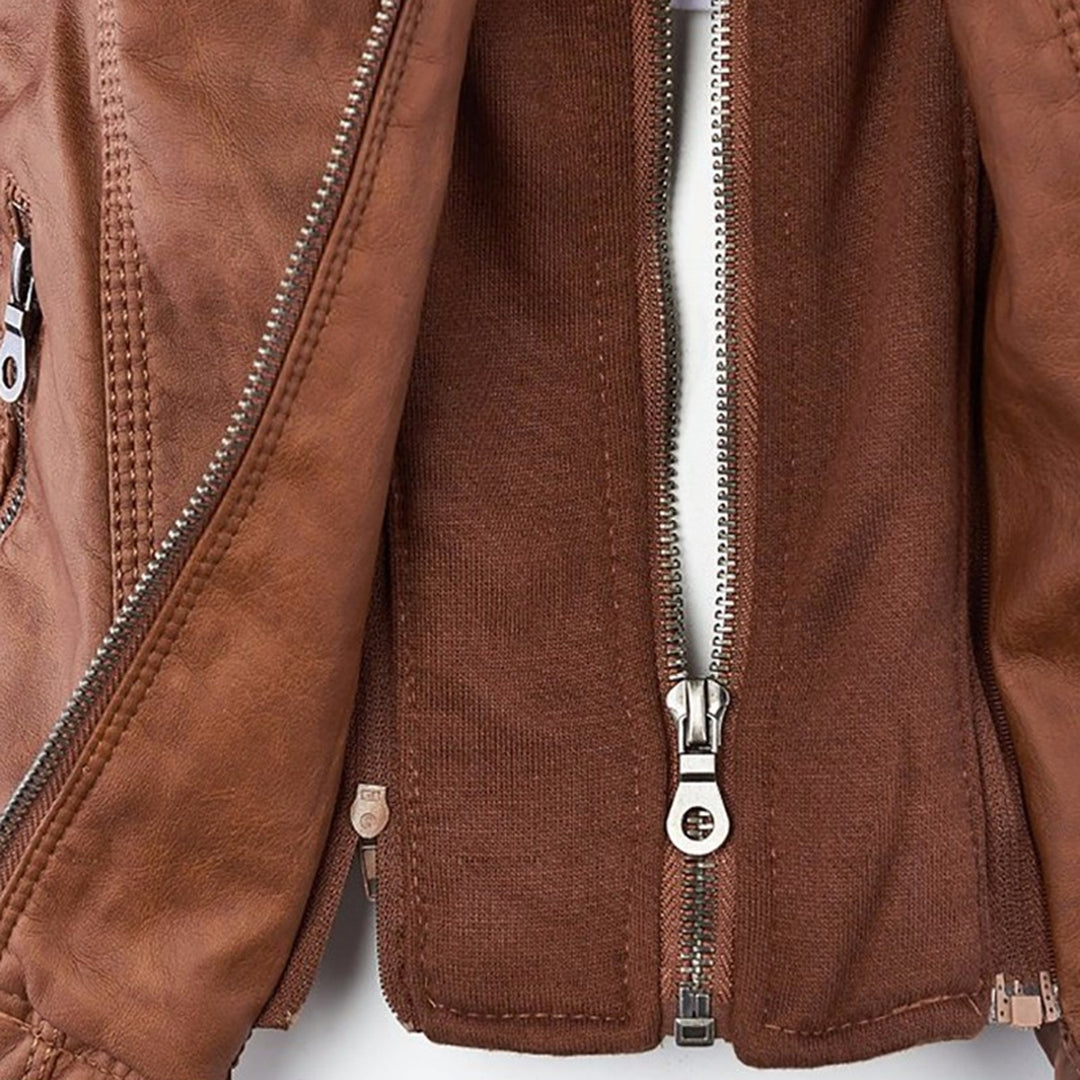 Zip-Front Hooded Jacket with Sleek Detailing