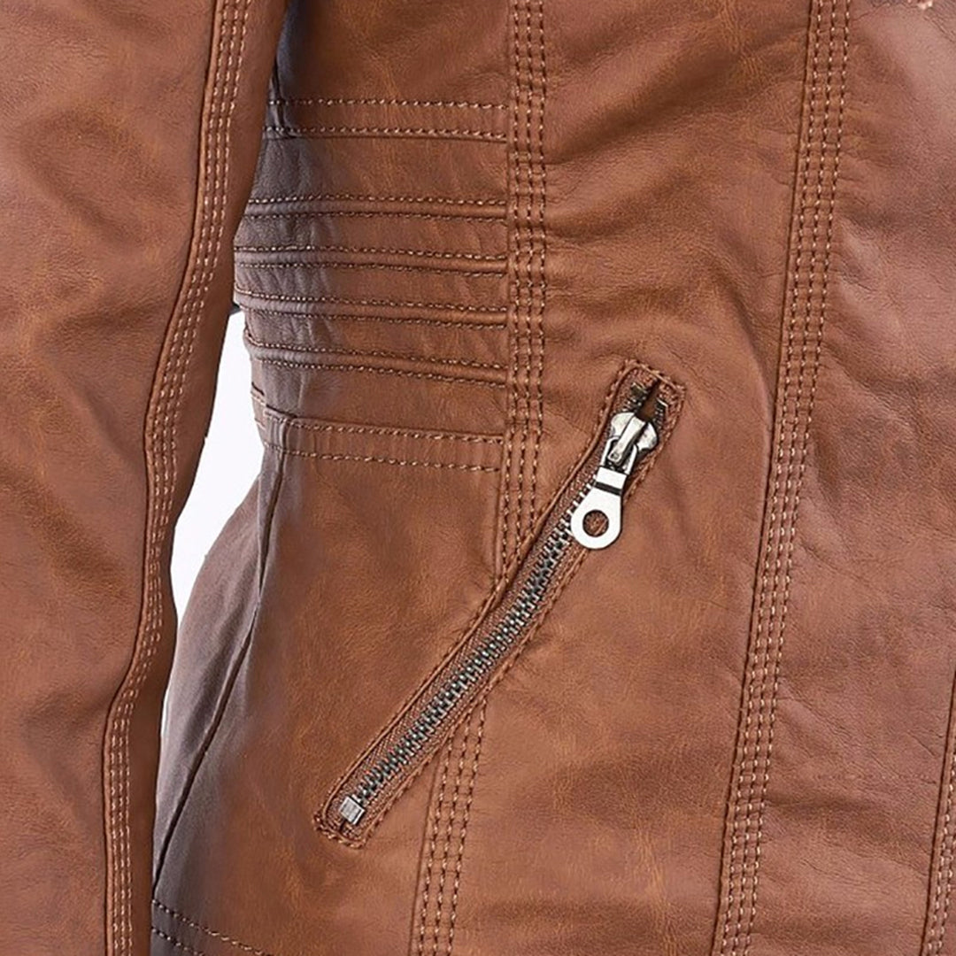 Zip-Front Hooded Jacket with Sleek Detailing