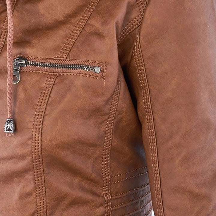 Zip-Front Hooded Jacket with Sleek Detailing