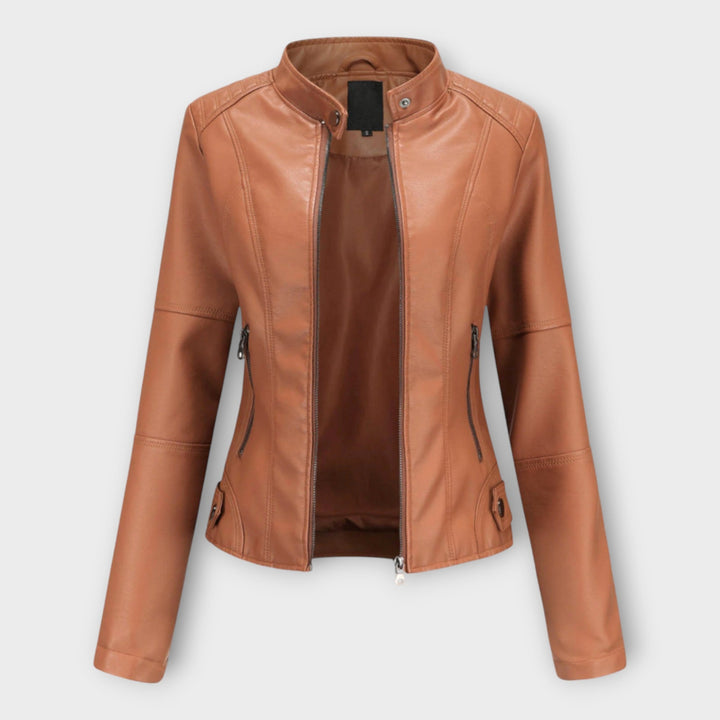 Elegant Leather Jacket with Modern Line and Timeless Aesthetic