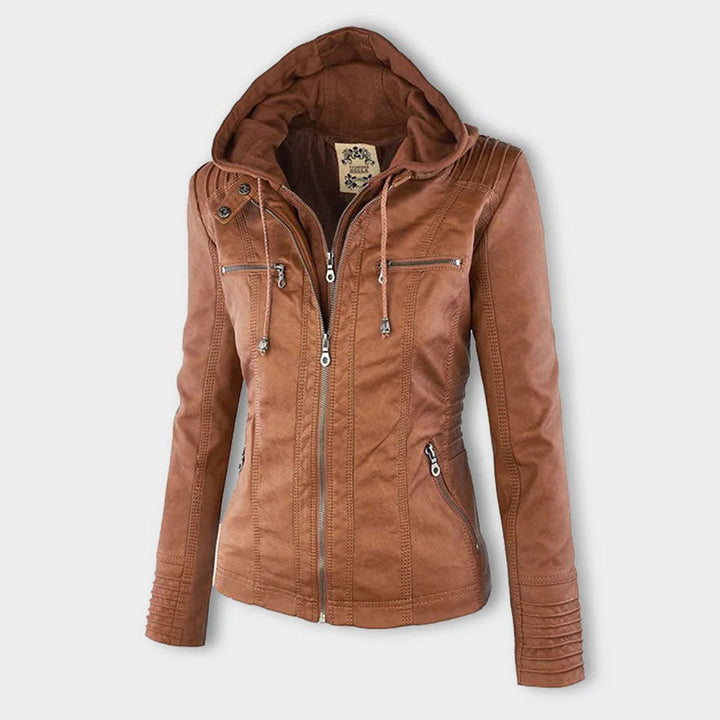 Zip-Front Hooded Jacket with Sleek Detailing