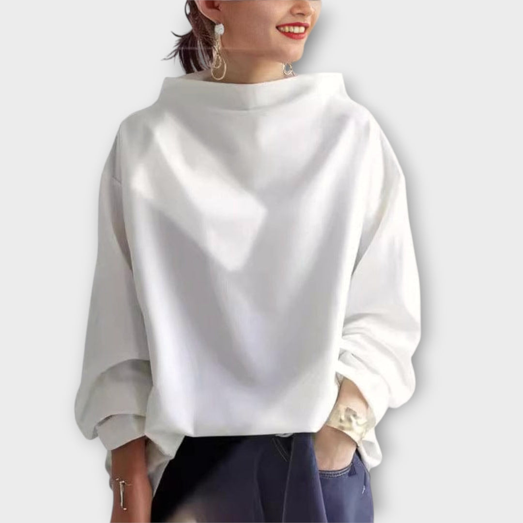 High-Neck Soft Knit Top