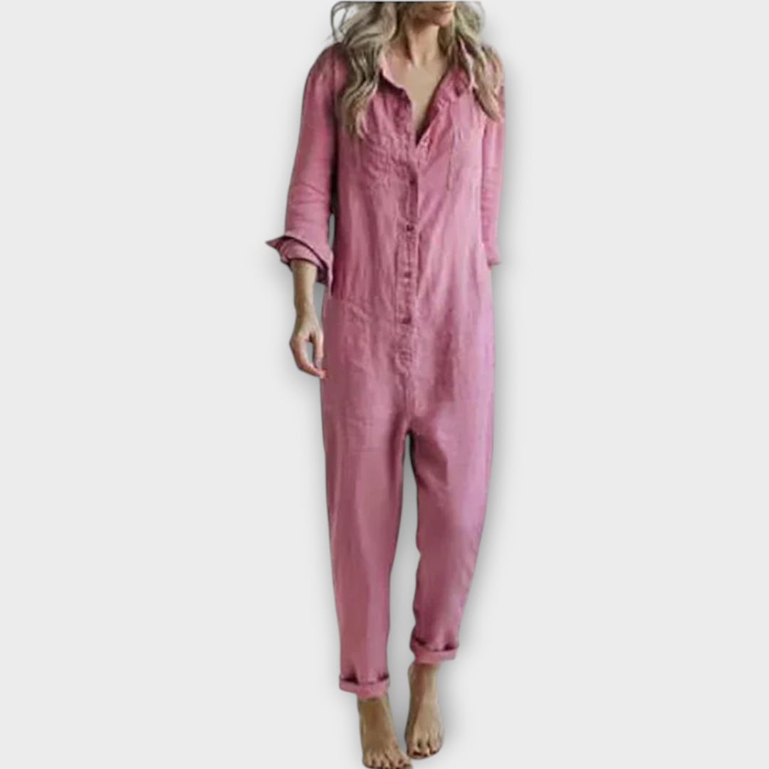 Vintage Button-Down Jumpsuit