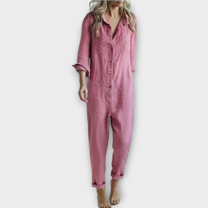 Vintage Button-Down Jumpsuit