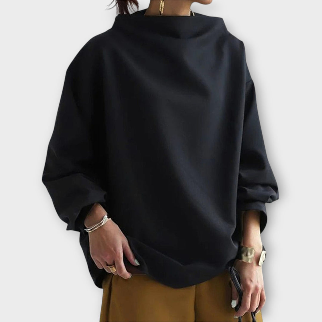 High-Neck Soft Knit Top