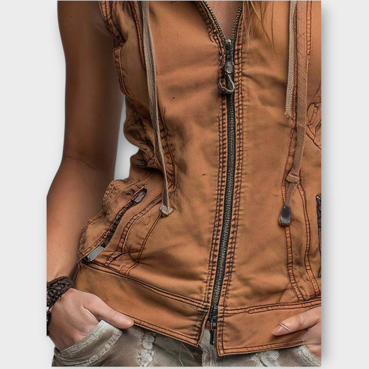 Vintage Utility Zip Vest