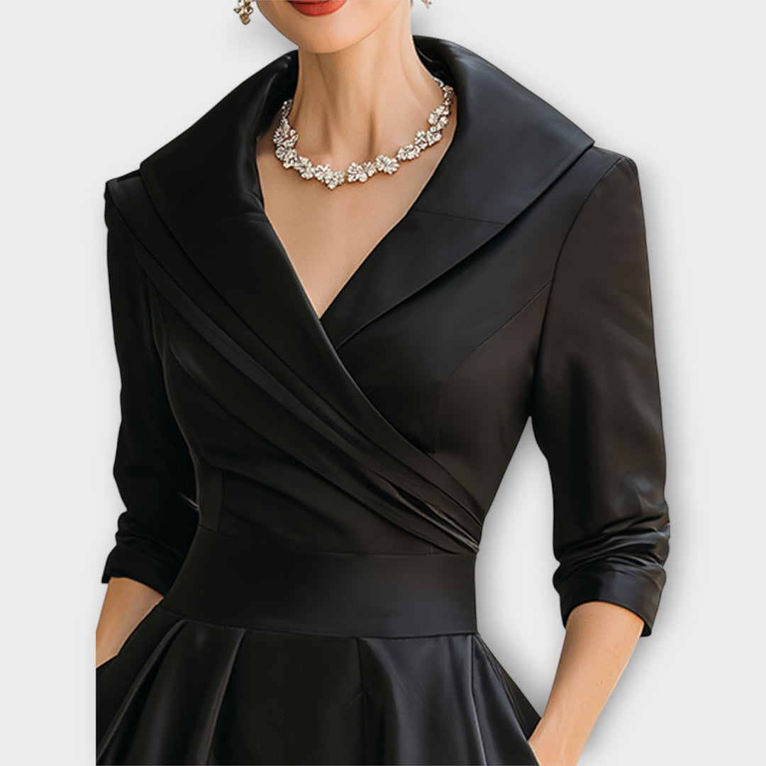 Lina Midi Dress in Satin