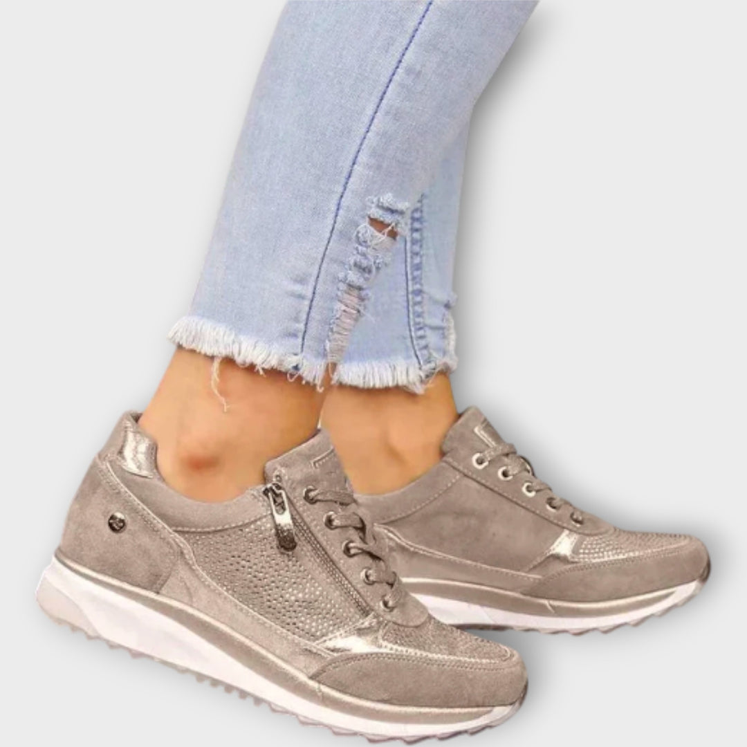 Sporty Chic Lace-Up Sneakers