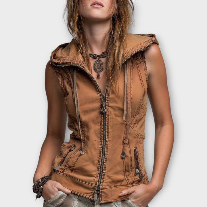 Vintage Utility Zip Vest