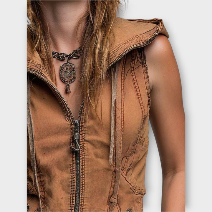 Vintage Utility Zip Vest