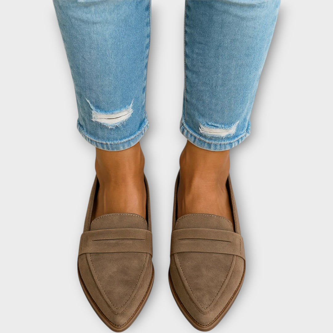 Classic Pointed-Toe Slip-On Loafers