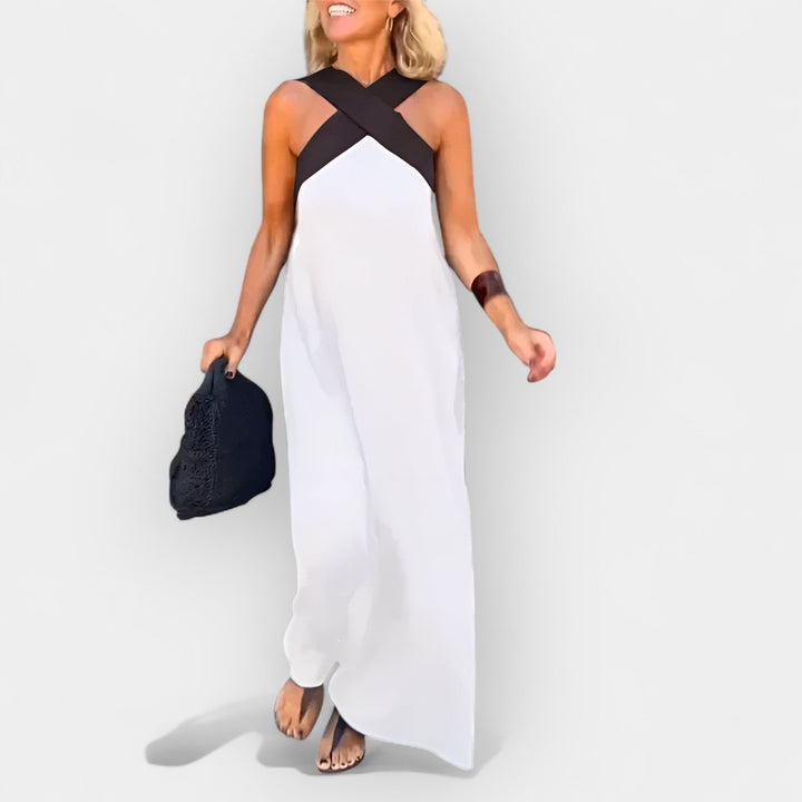 Airy Dress with Wrap V-Neck