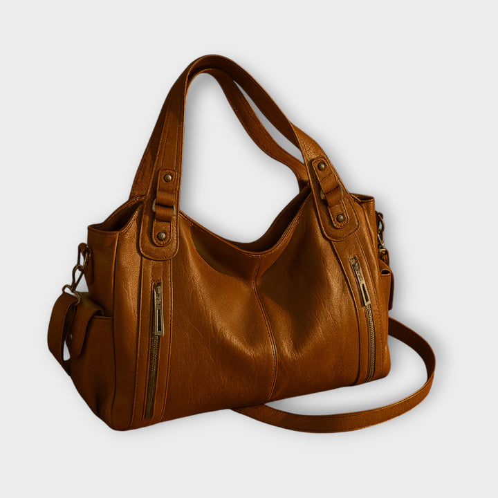 Dark Leather Tote Bag