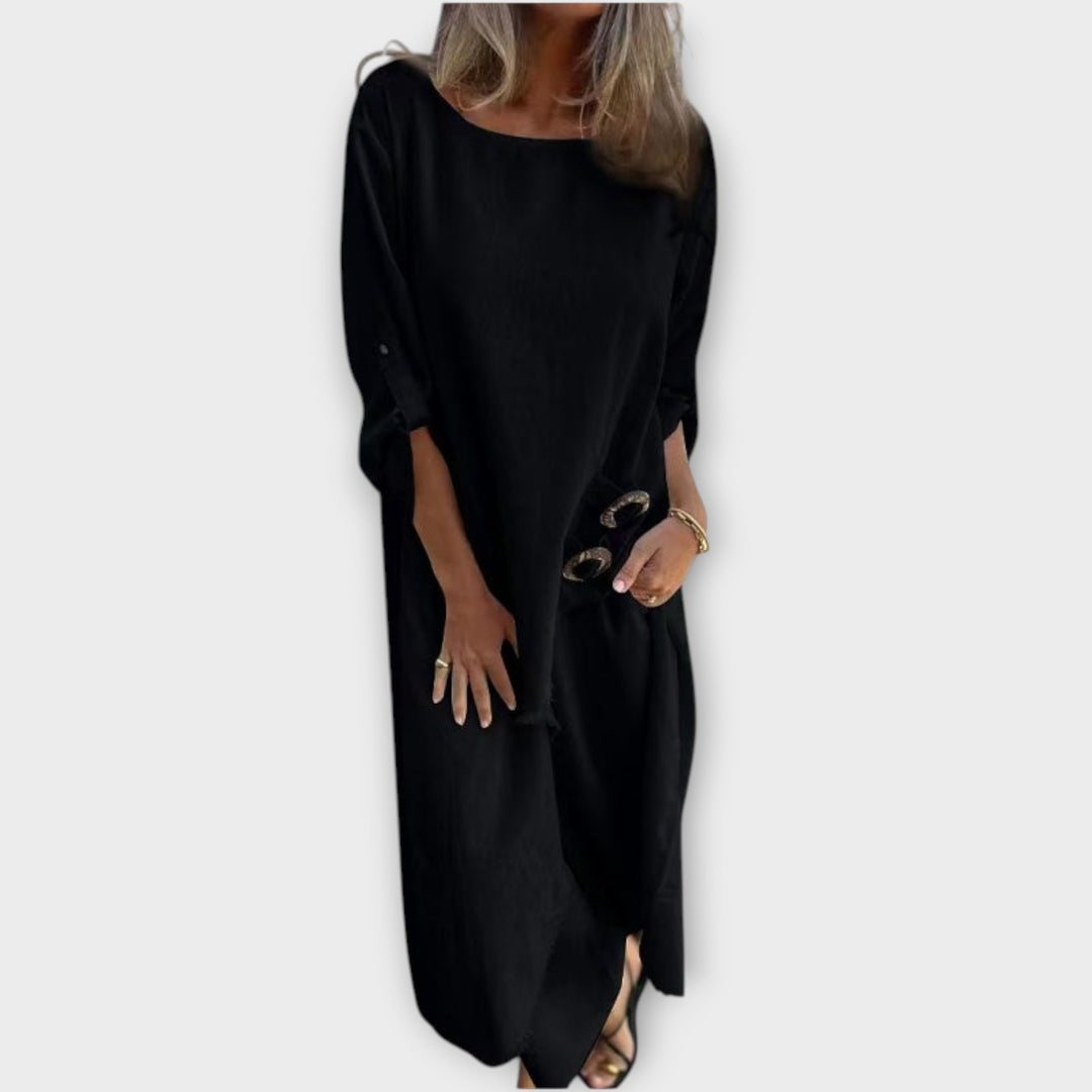 Effortless Relaxed Fit Midi Dress