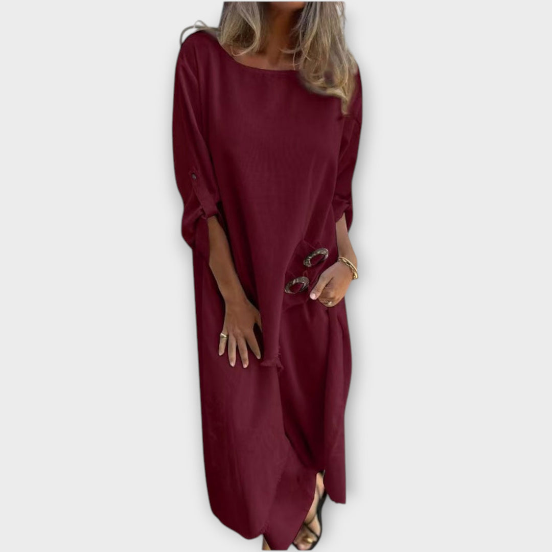 Effortless Relaxed Fit Midi Dress