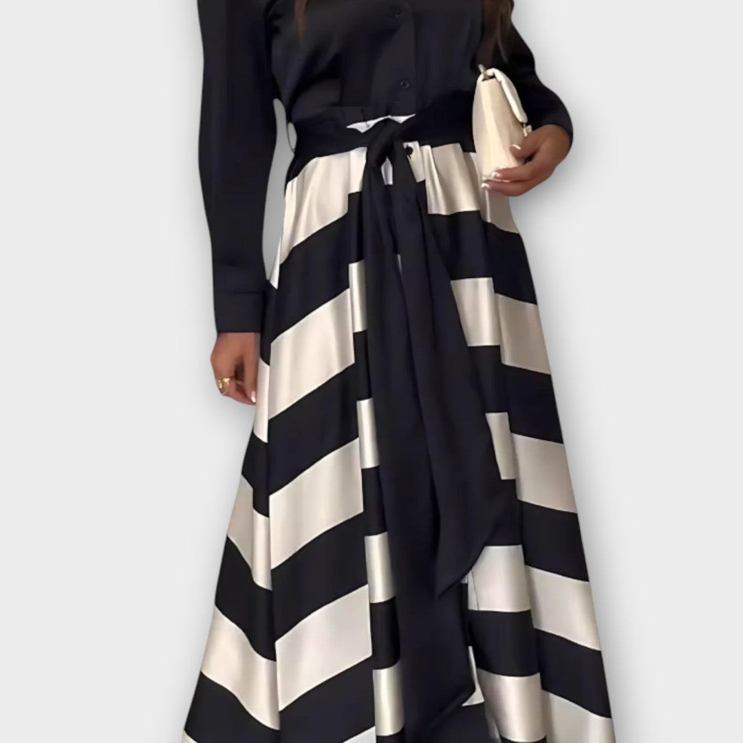 Timeless Elegance Tie-Waist Midi Dress